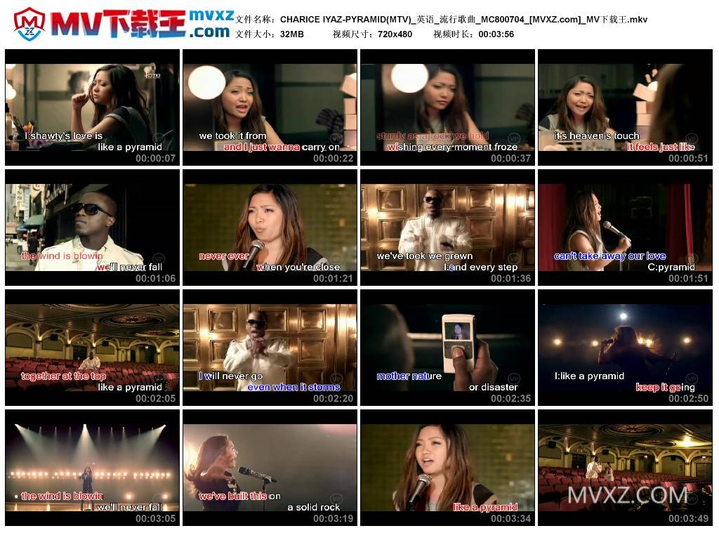 CHARICE IYAZ-PYRAMID(MTV)_英语_流行歌曲_MC800704